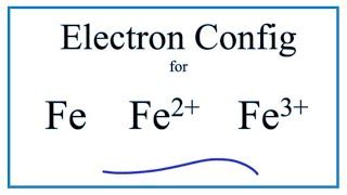 Electron Configuration for Iron (Fe, Fe2+, and Fe3+) .